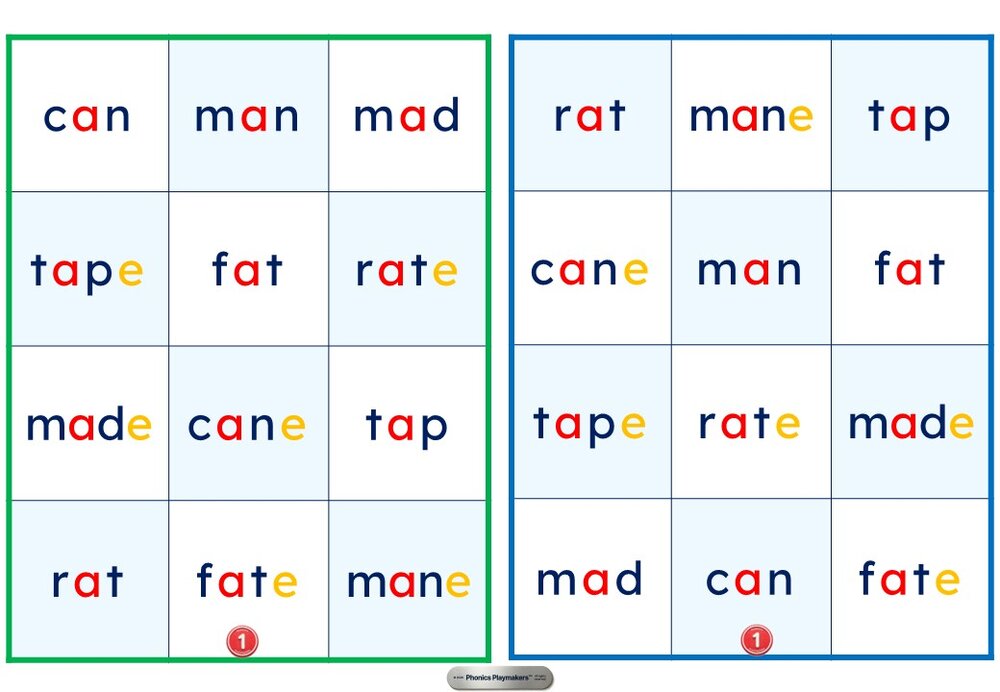 Magic e Toolkit word grid comparing short vowel and magic e word pairs