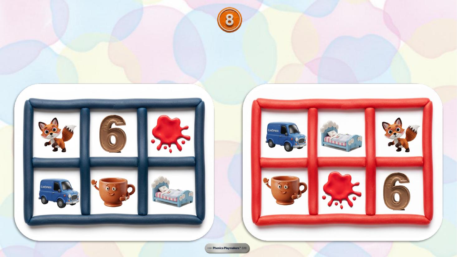 Level 2 round with six pictures to choose from, for extra visual discrimination